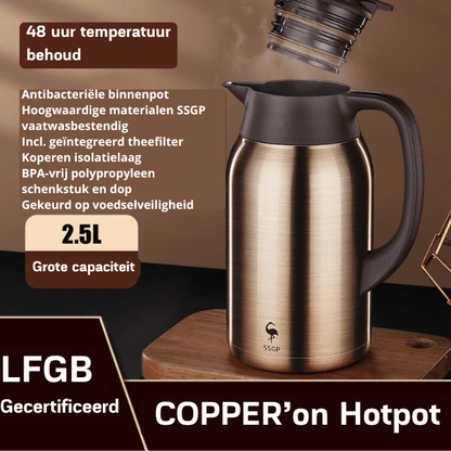 COPPER'on Hotpot - 48u+ isolatie - Incl. geïntegreerd filter