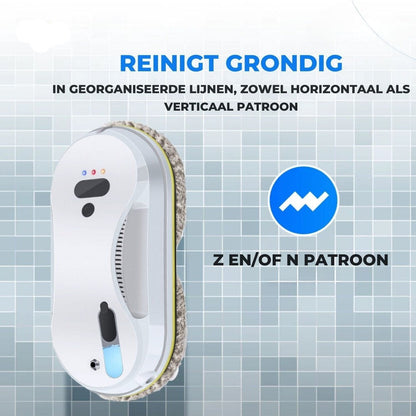 CleanSweep™ Window cleaning robot | Automatic cleaning with sensors & water spray or separate pads.